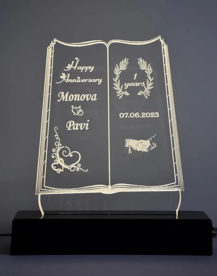 Personalized Anniversary Gift Lamp