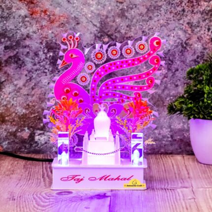 taj mahal gift in glass with light