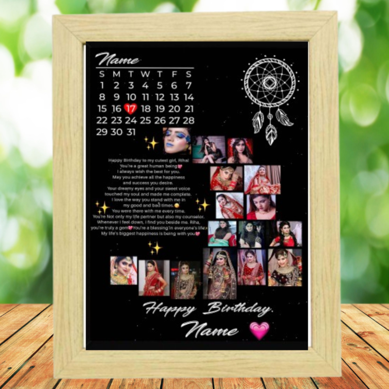Personalized Photo Frame 16 Photo collage frame Gifts with calendar