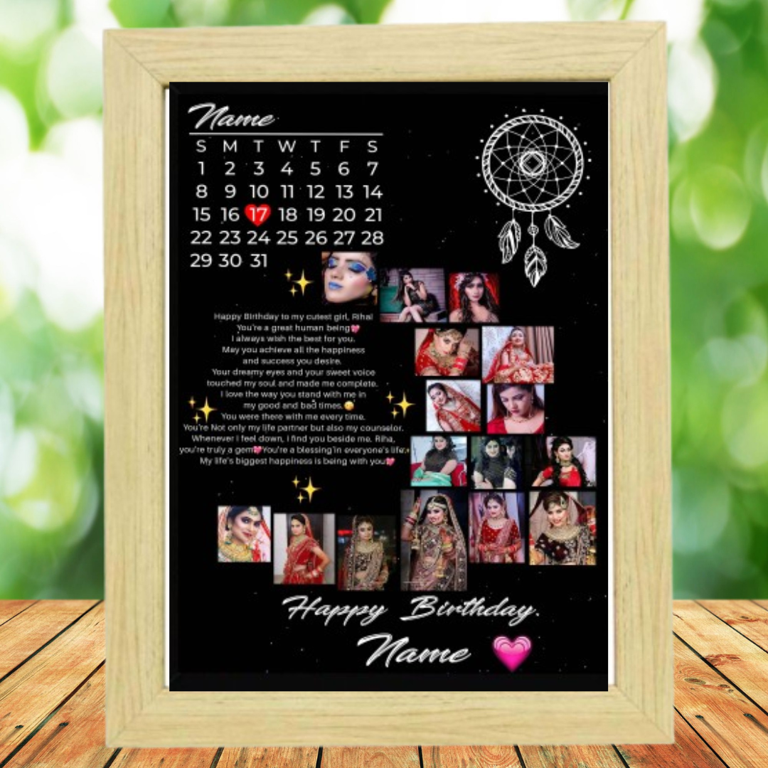 Personalized Photo Frame 16 Photo collage frame Gifts with calendar