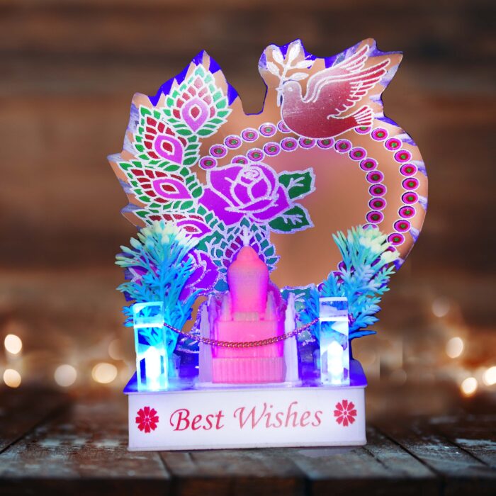 taj mahal gift in glass with light