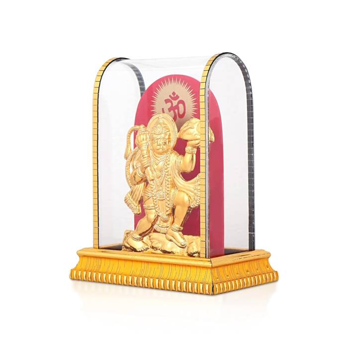 Golden Hanuman Ji Statue Bala ji Murti for Pooja Home Temple Idol, Statue / Murti for Pooja Gift Item