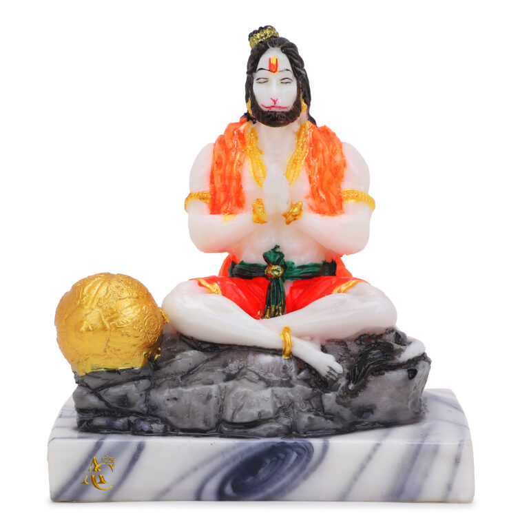 Awesome Craft Sacred Hanuman & Bahubali Bhagwan Statue – Perfect for Home, Temple & Car Dashboard Decor ( Multicolur )